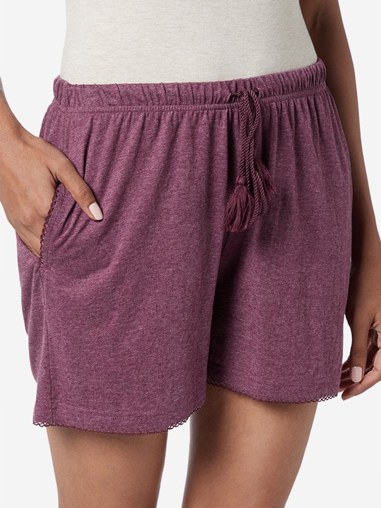 Wunderlove Dark Red Shorts