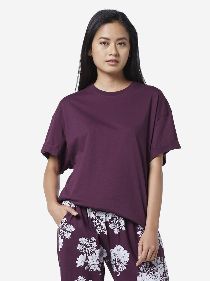 Wunderlove Berry Pure Cotton T-Shirt