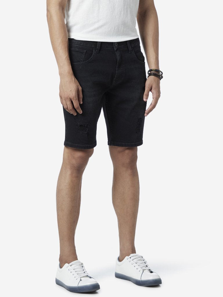 Nuon Black Hendrix Slim Fit Shorts
