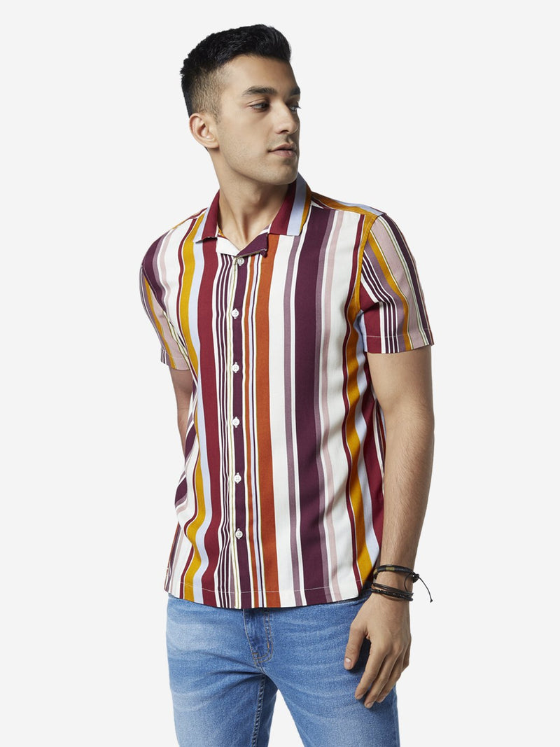 Nuon Multicolour Striped Relaxed Fit Shirt