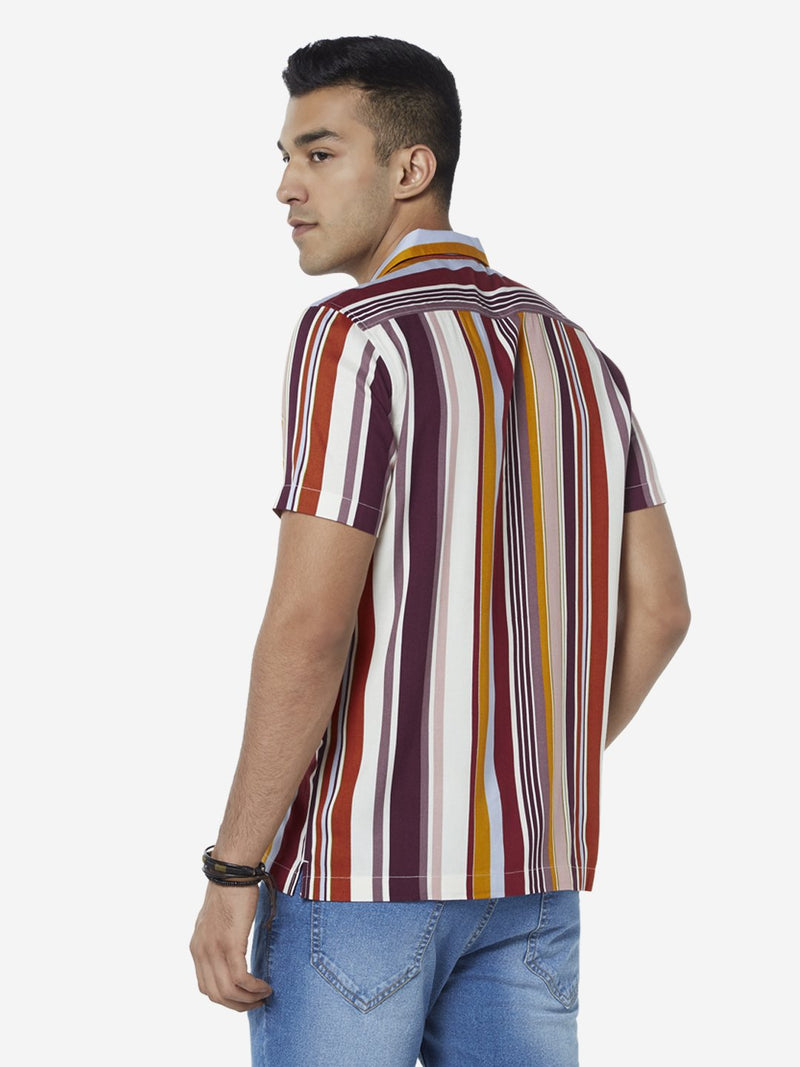Nuon Multicolour Striped Relaxed Fit Shirt