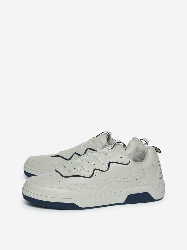 SOLEPLAY Off White Panel Detailed Sneakers