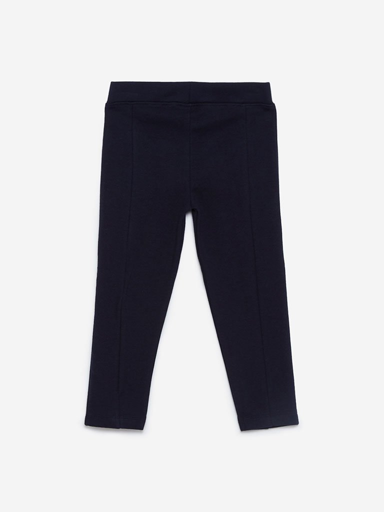 HOP Kids Navy Sequinned Leggings