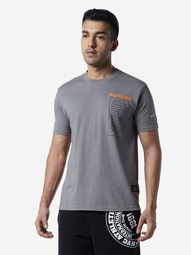 Studiofit Grey Slim Fit T-Shirt