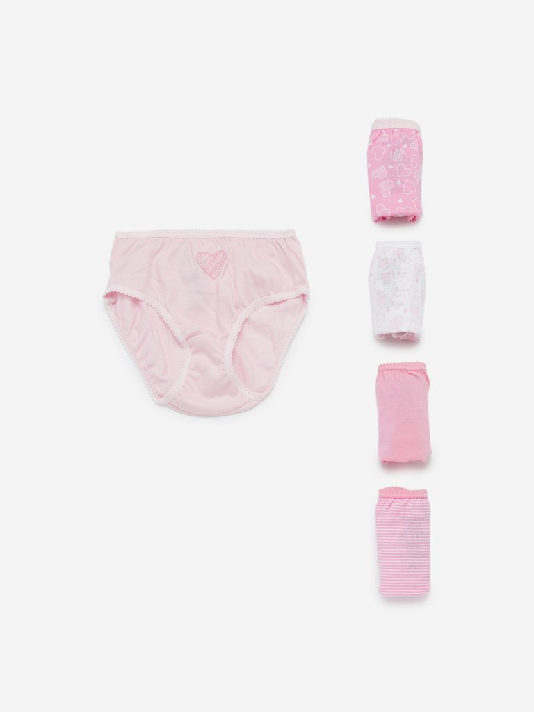 HOP Kids Pink Briefs Pack Of Five