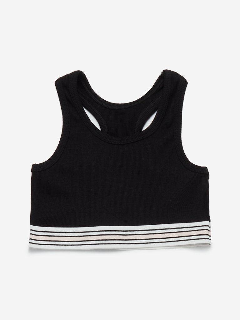 Y&F Kids Black Crop-Top