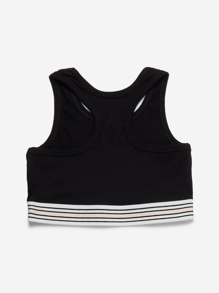 Y&F Kids Black Crop-Top