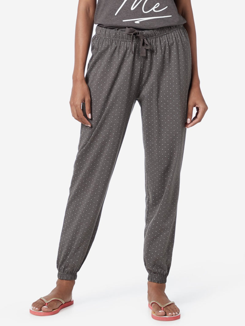 Wunderlove Dark Grey Dot Print Pyjamas
