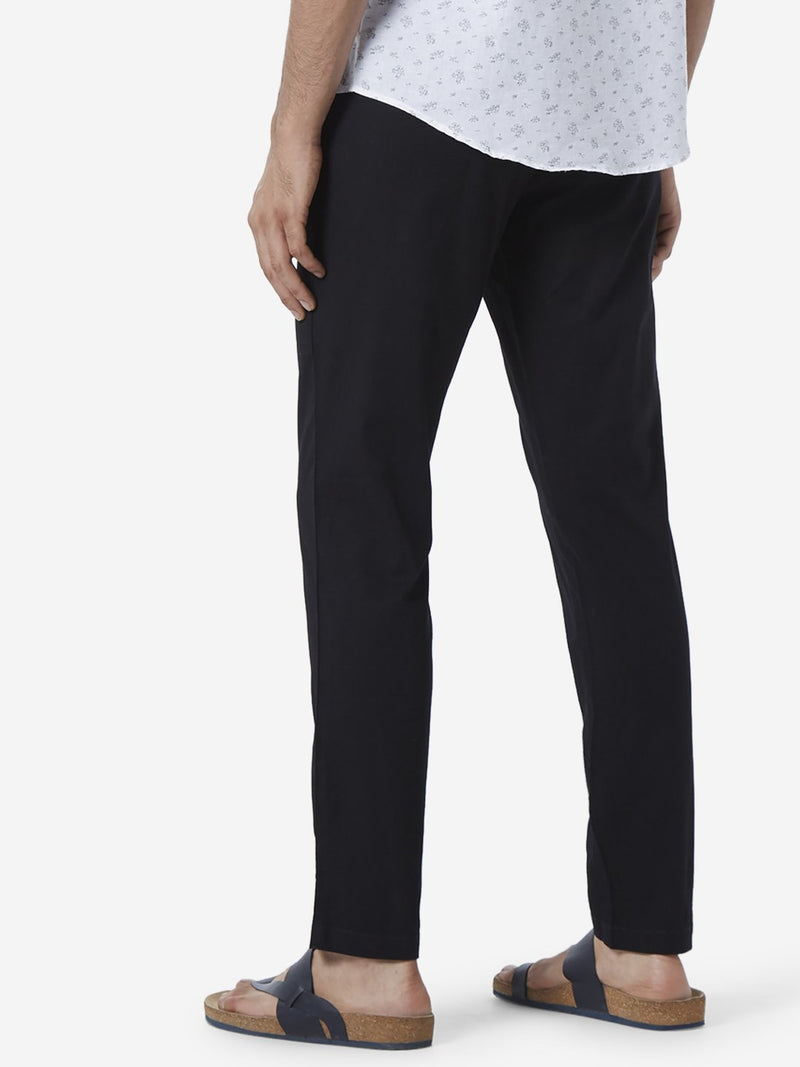 ETA Black Slim Fit Chinos