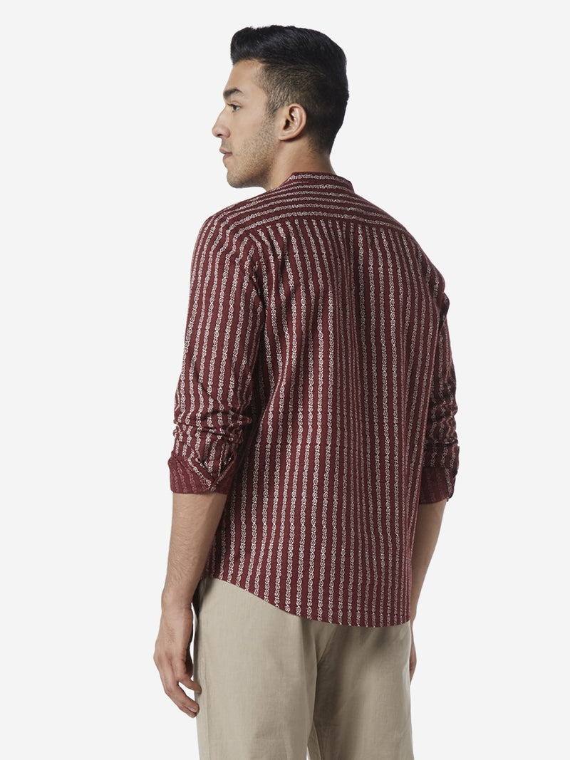 ETA Red Resort Fit Printed Shirt