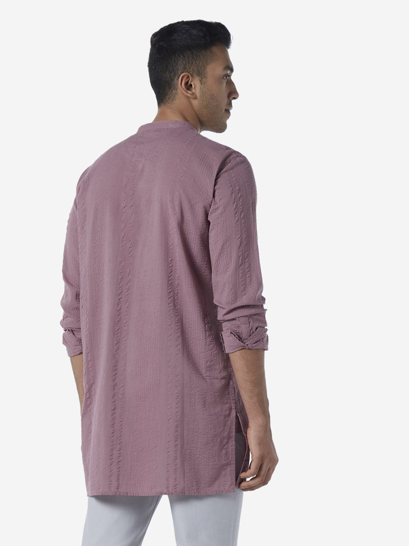 ETA Dark Pink Resort Fit Striped Shirt