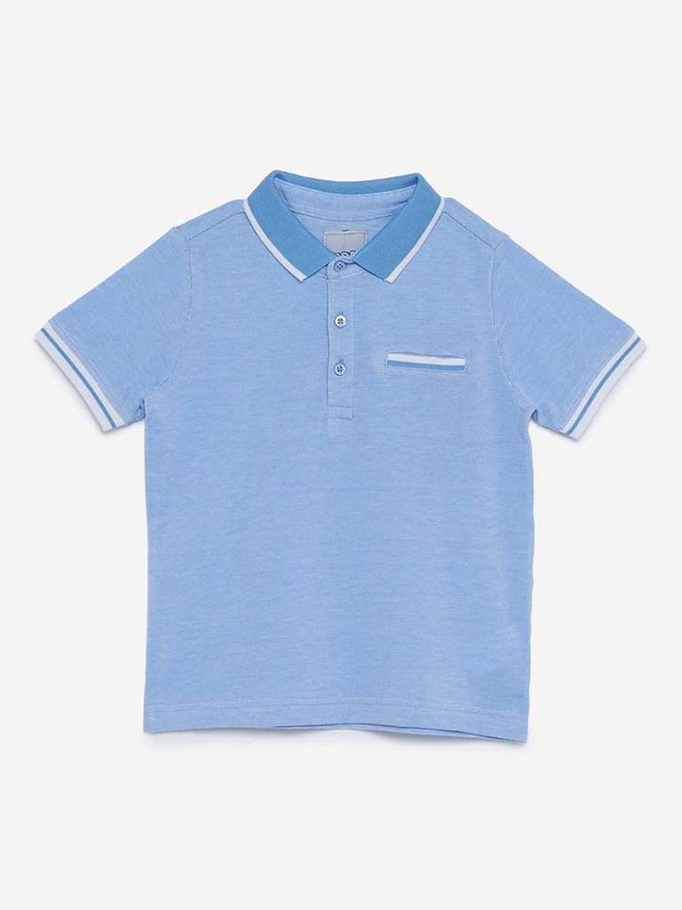 HOP Kids Light Blue Polo T-Shirt