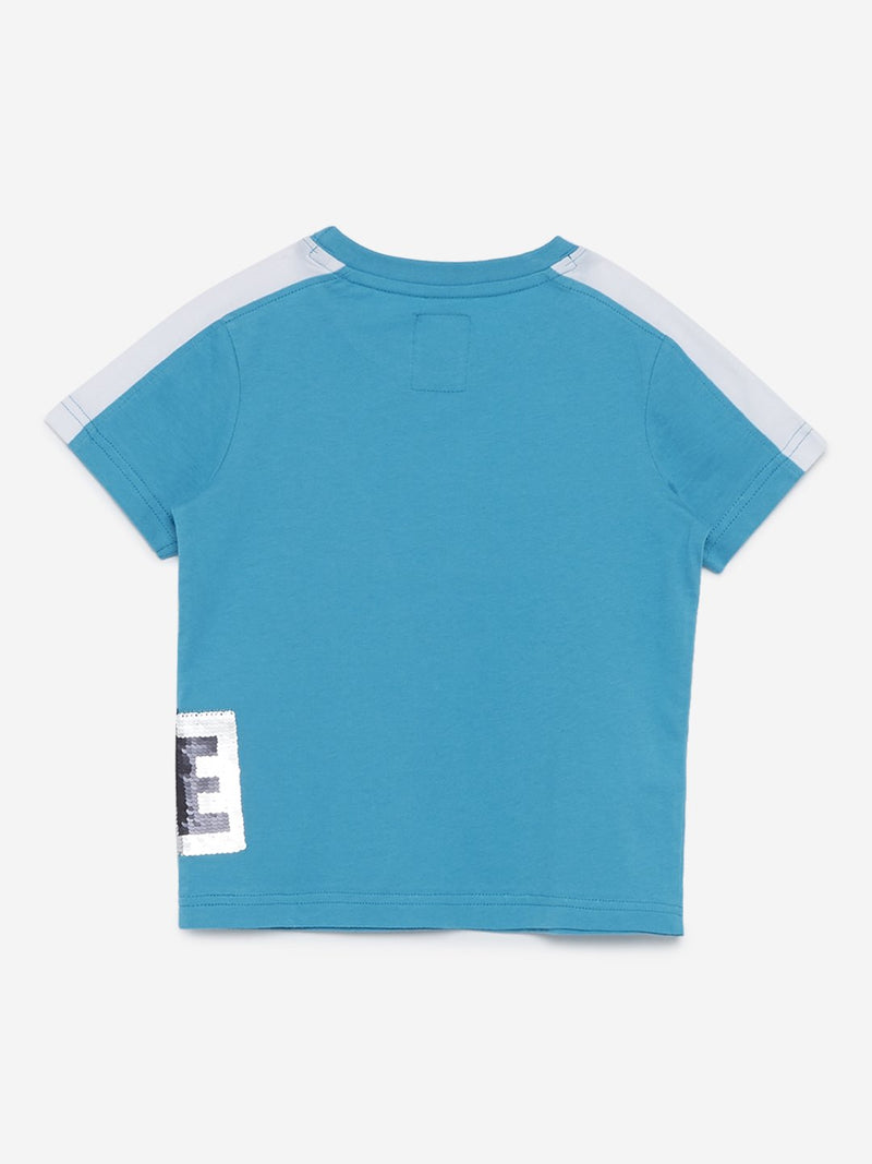 HOP Kids Turquoise Reversible Sequin T-Shirt