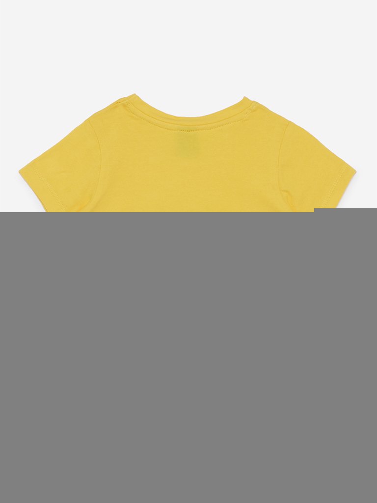HOP Kids Yellow Sequinned Frida T-Shirt