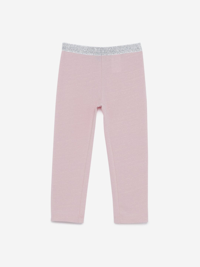 HOP Kids Pink Striped Leggings