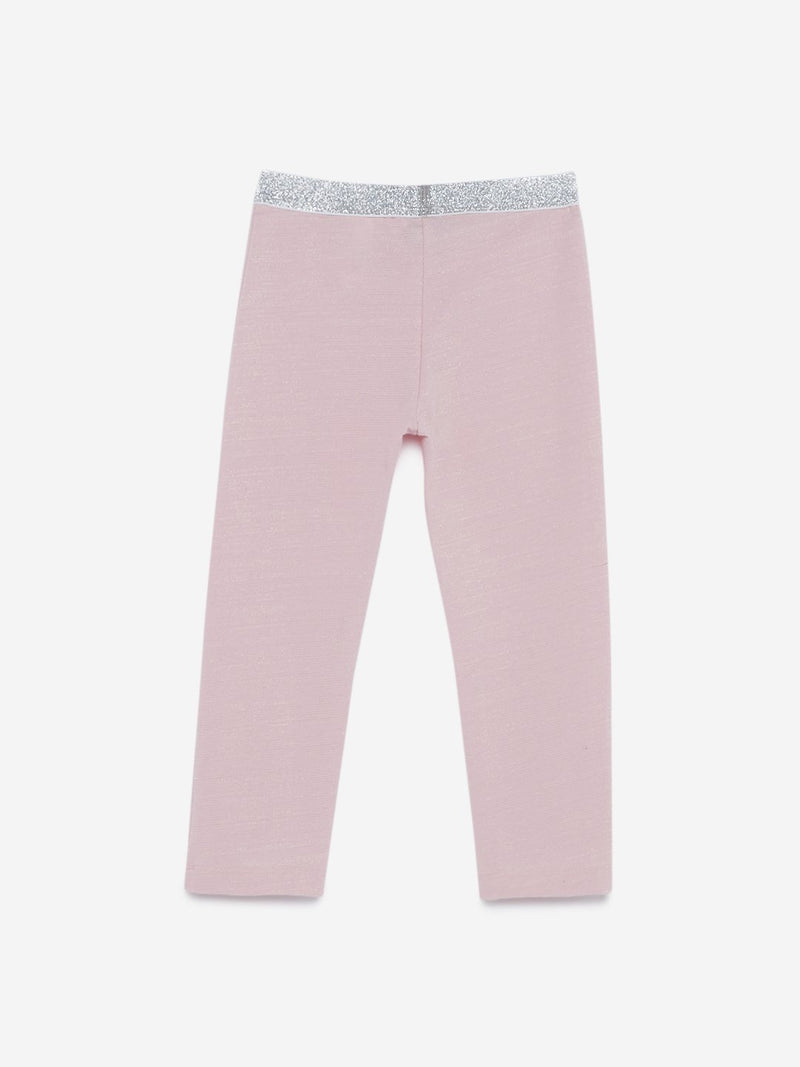 HOP Kids Pink Striped Leggings