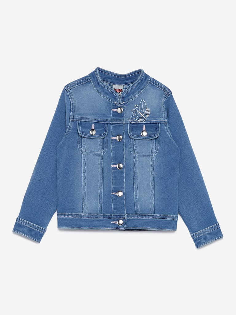 HOP Kids Blue Butterfly Pattern Jacket