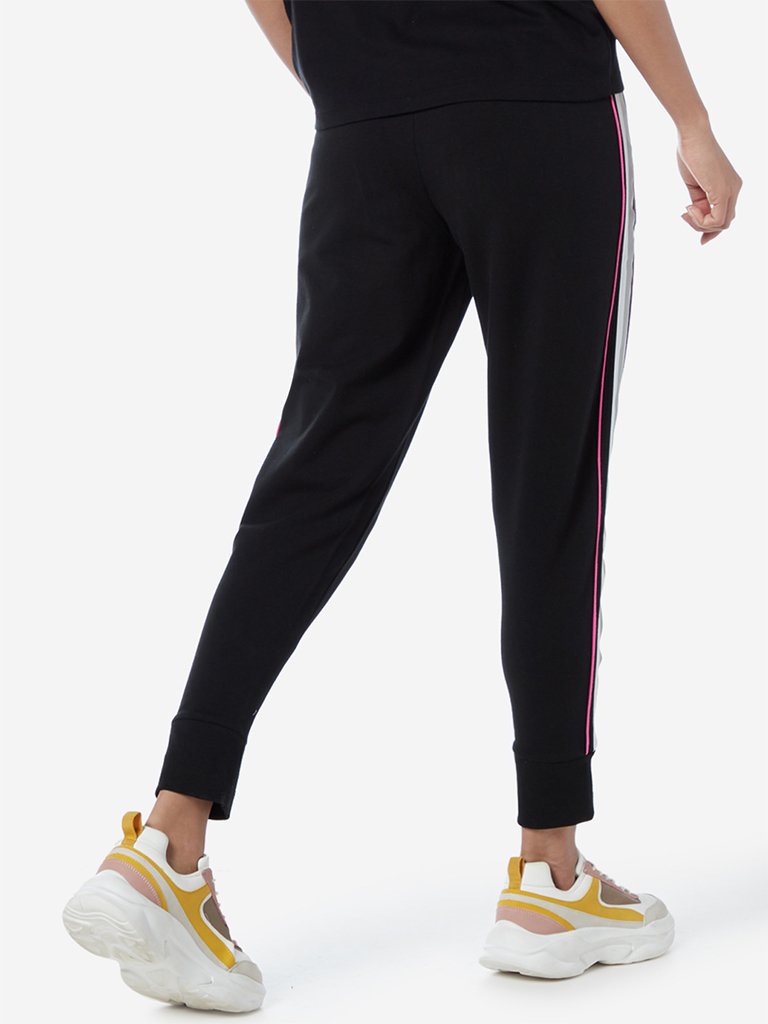 Studiofit Black Panel Pattern Joggers