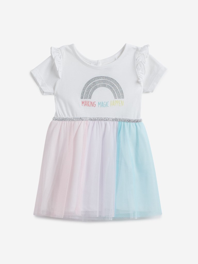Baby HOP Multicolour Rainbow Detailed Dress