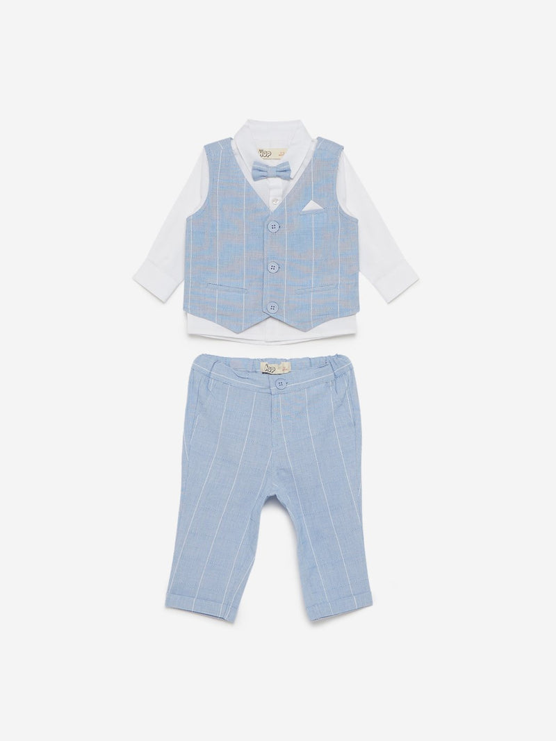 Baby HOP Light Blue Waistcoat And Trousers Set