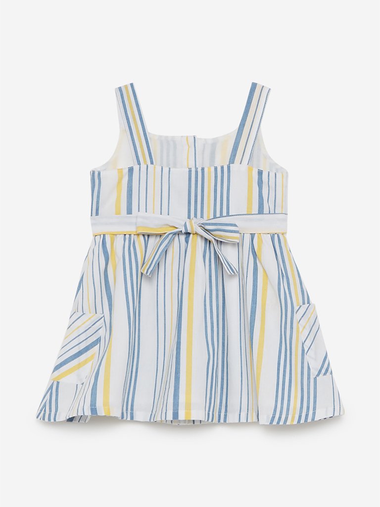 Baby HOP Multicolour Striped Cotton Dress