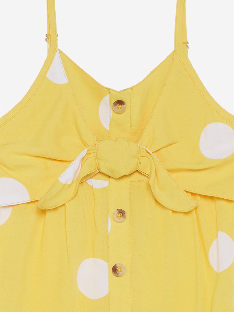 HOP Kids Yellow Polka Dotted Samantha Top