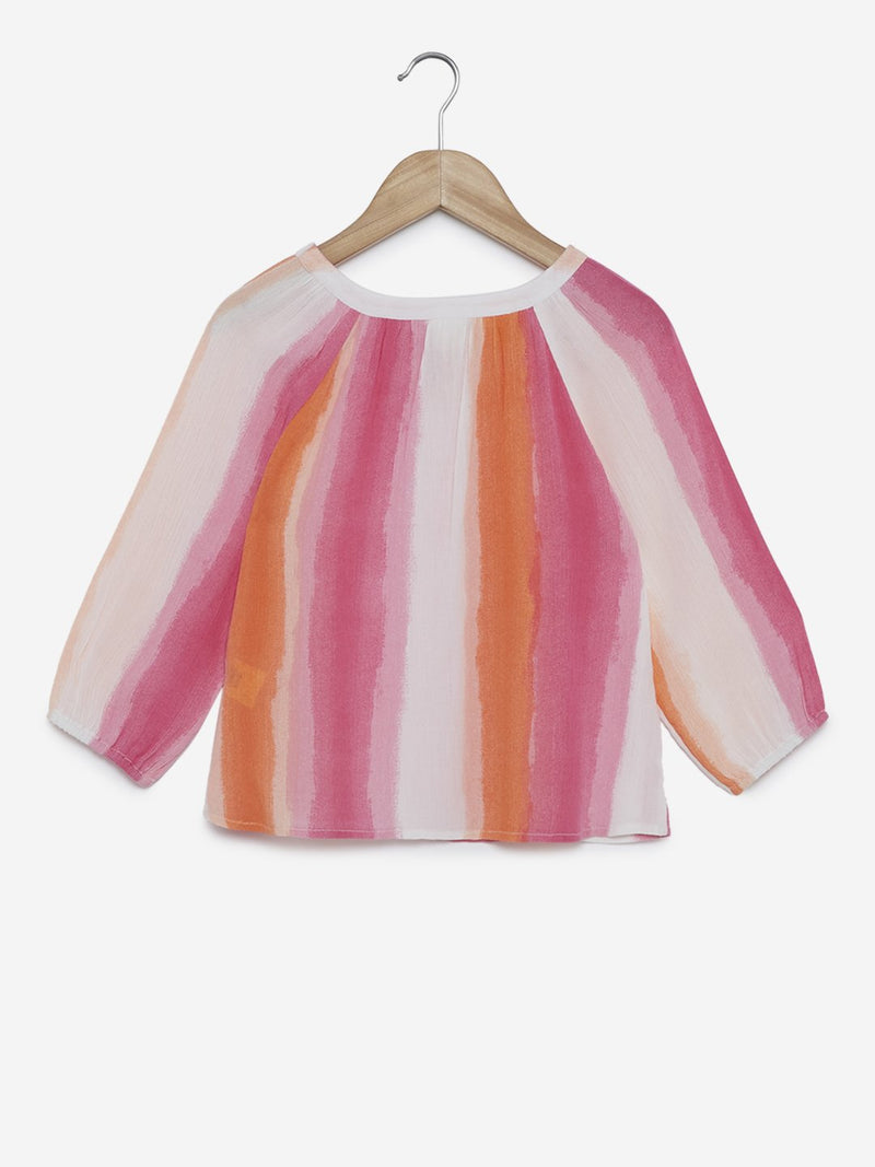 Y&F Kids Multicolour Striped Alber Top