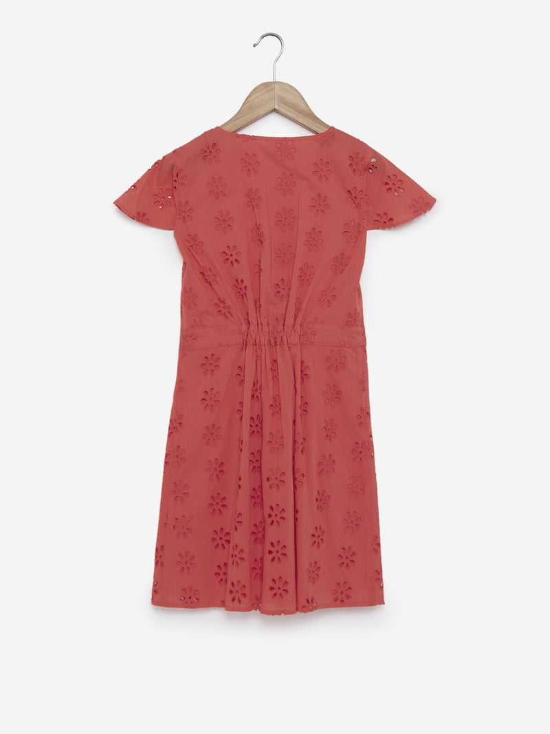 Y&F Kids Coral Cutout Pattern Lia Dress