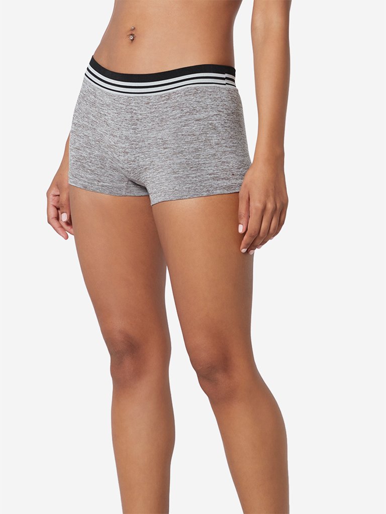 Wunderlove Grey Melange Boy Shorts