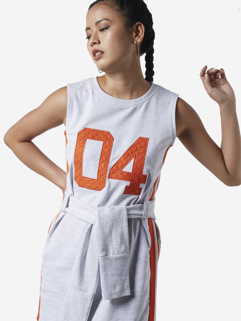 Studiofit Grey Numerical Printed Dress