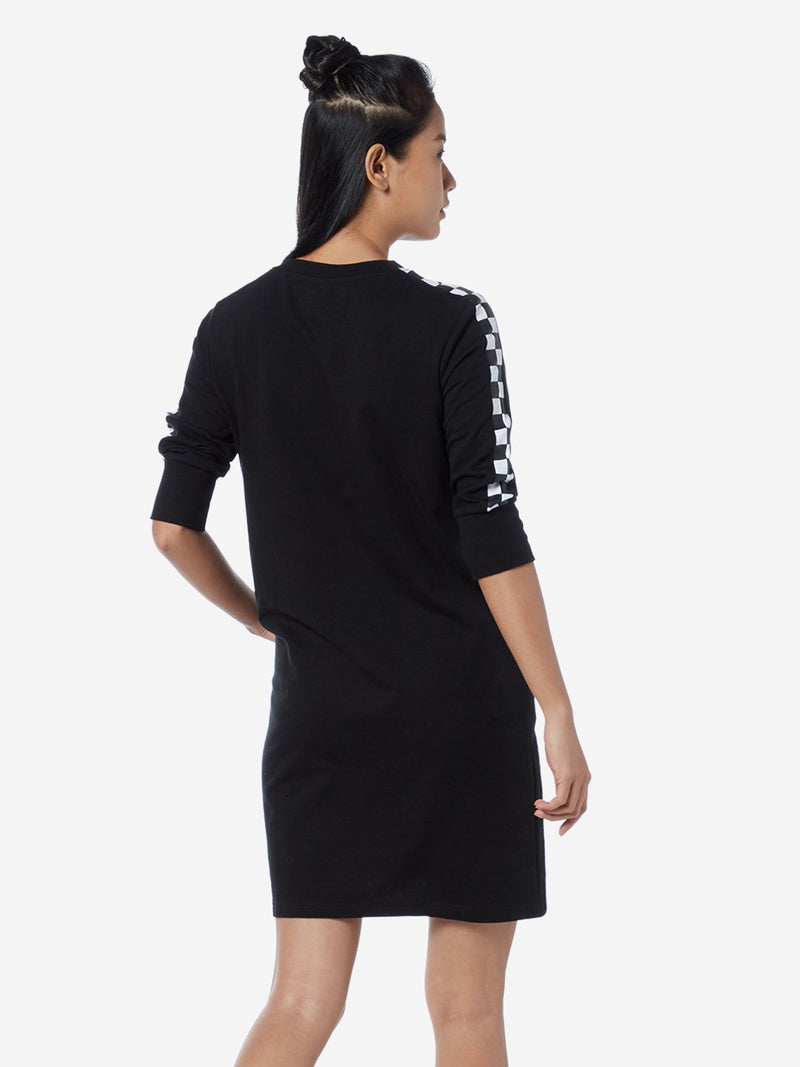 Studiofit Black Typographic Print Dress
