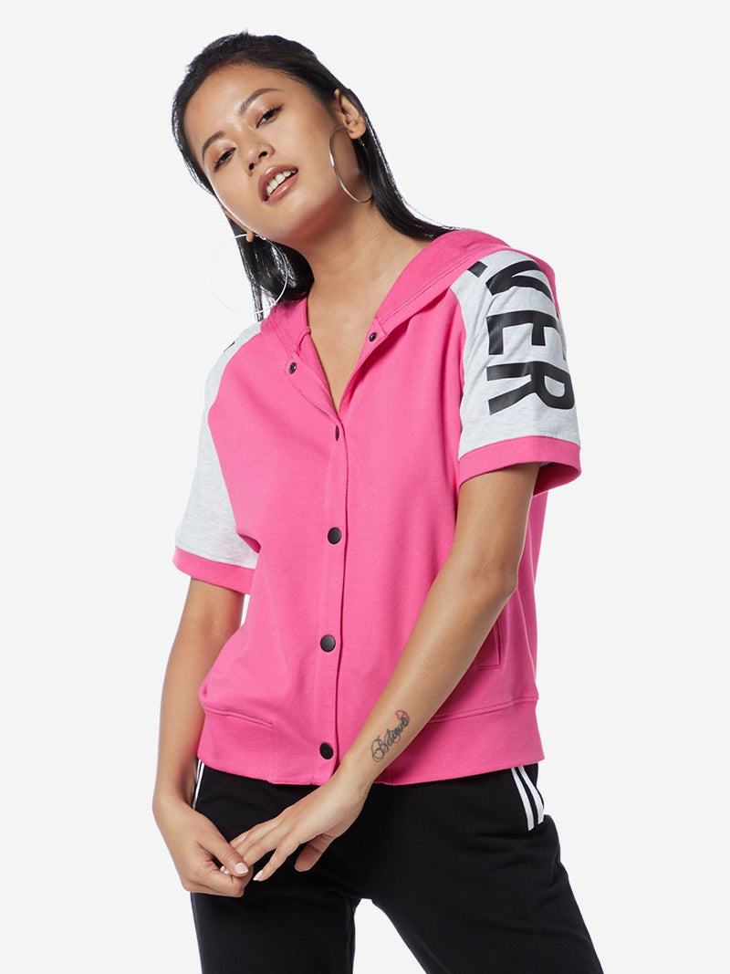 Studiofit Pink Hooded T-Shirt