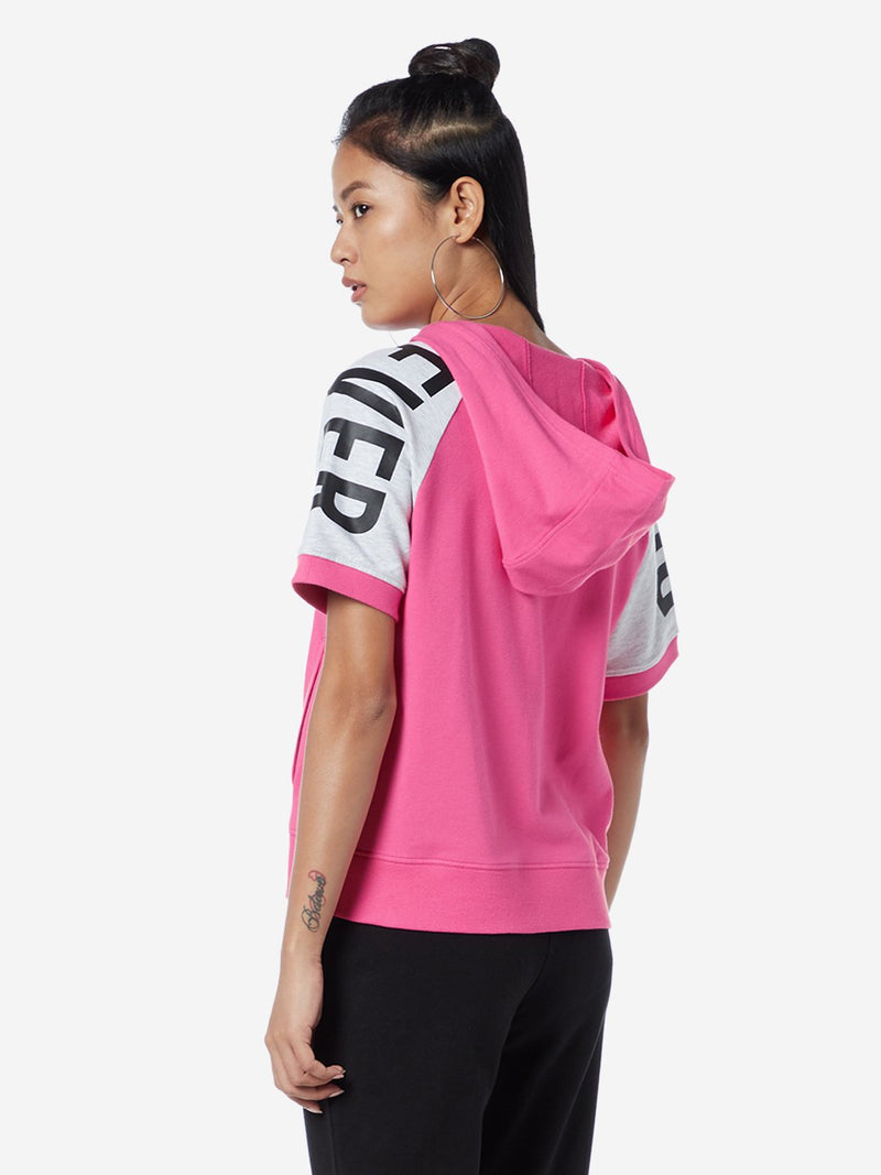 Studiofit Pink Hooded T-Shirt