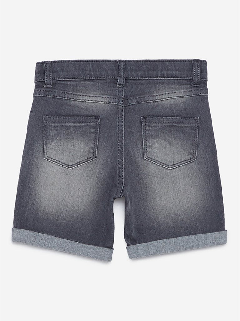 HOP Kids Grey Derek Denim Shorts