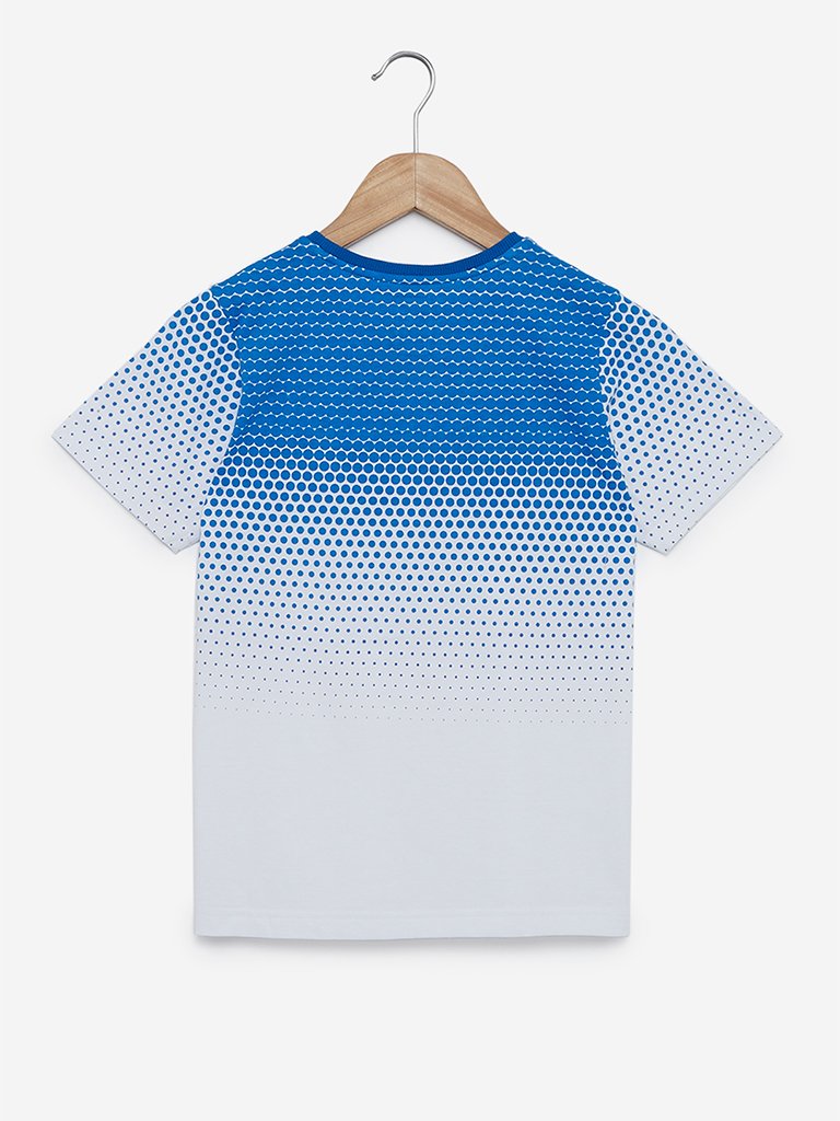 Y&F Kids White Circular Print T-Shirt