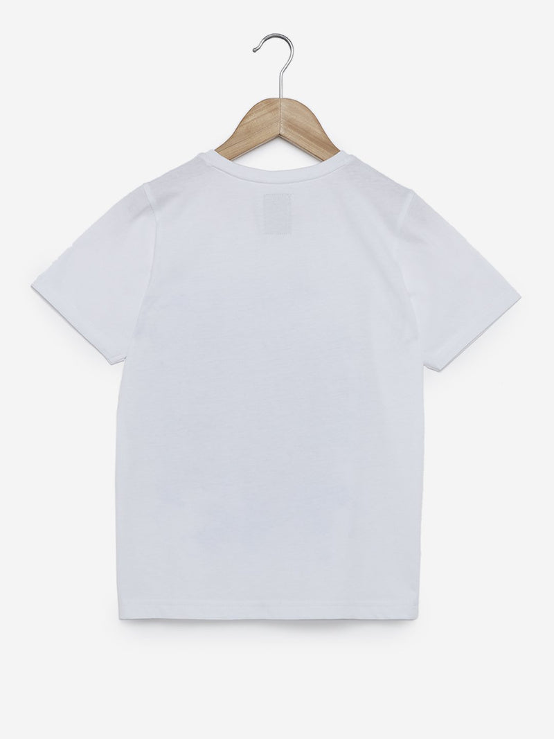 Y&F Kids White Reversible Sequin T-Shirt