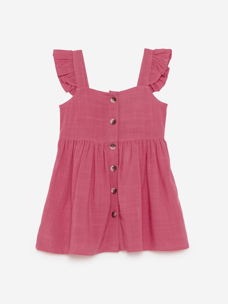 Baby HOP Pink Frill-Detailed Emma Dress
