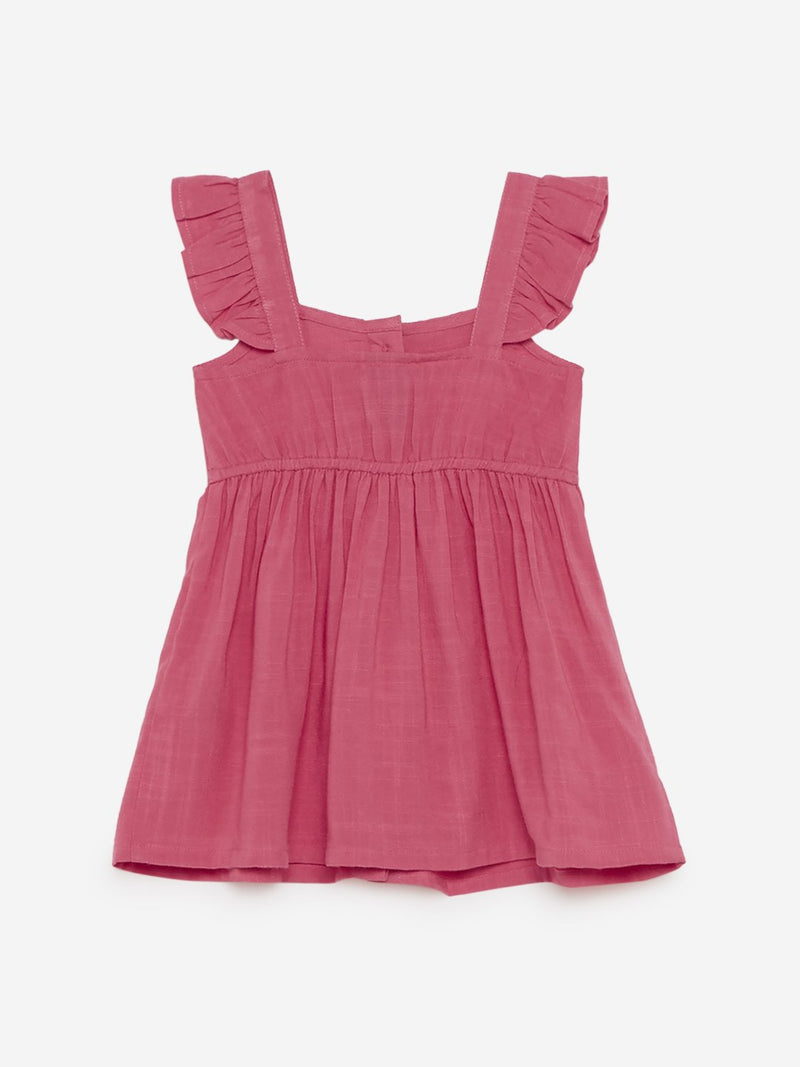 Baby HOP Pink Frill-Detailed Emma Dress