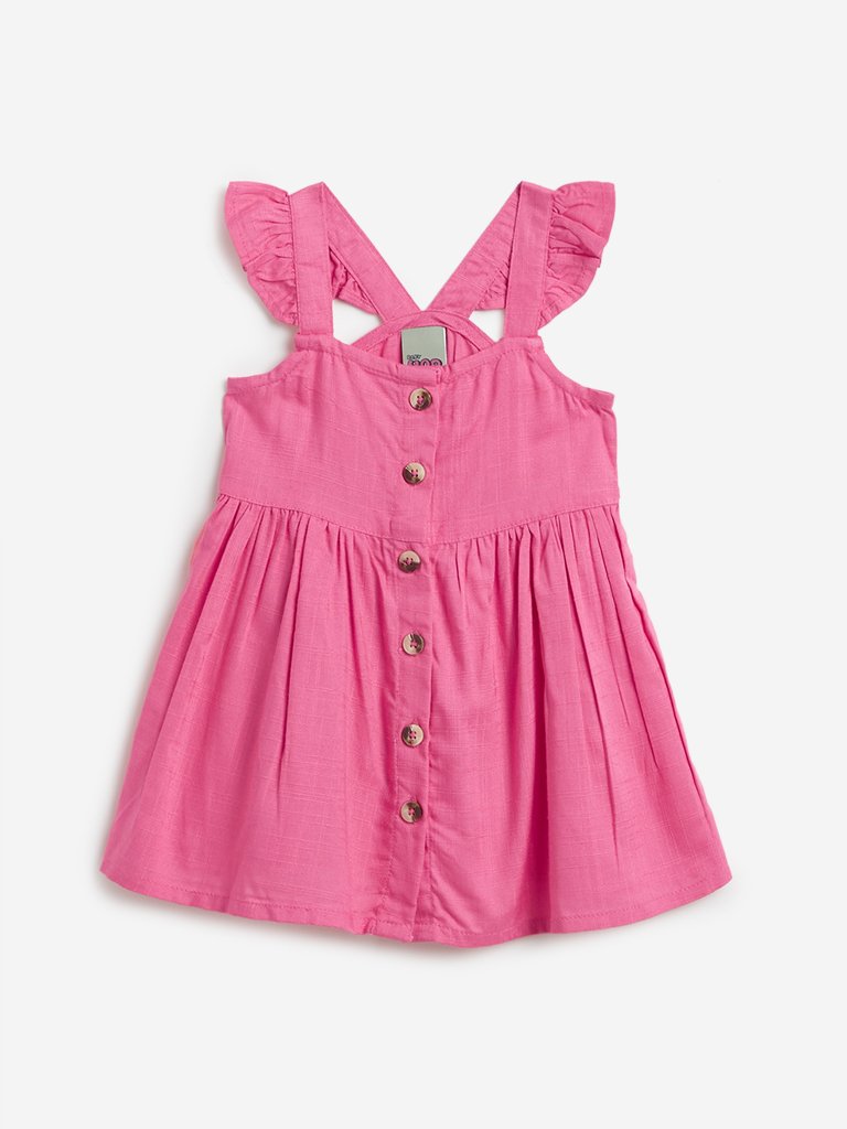 Baby HOP Light-Pink Self-Patterned Emma Dress