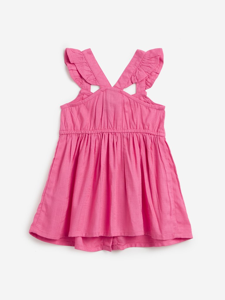Baby HOP Light-Pink Self-Patterned Emma Dress