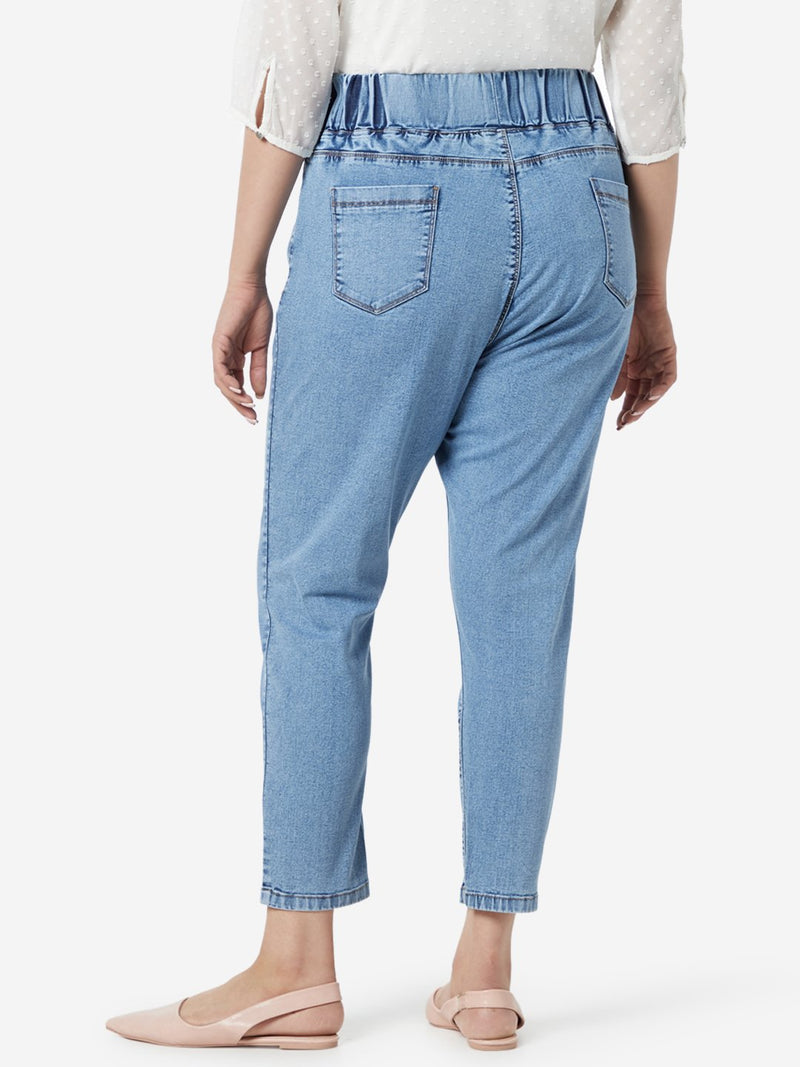 Gia Curve Light Blue Cropped Jeans