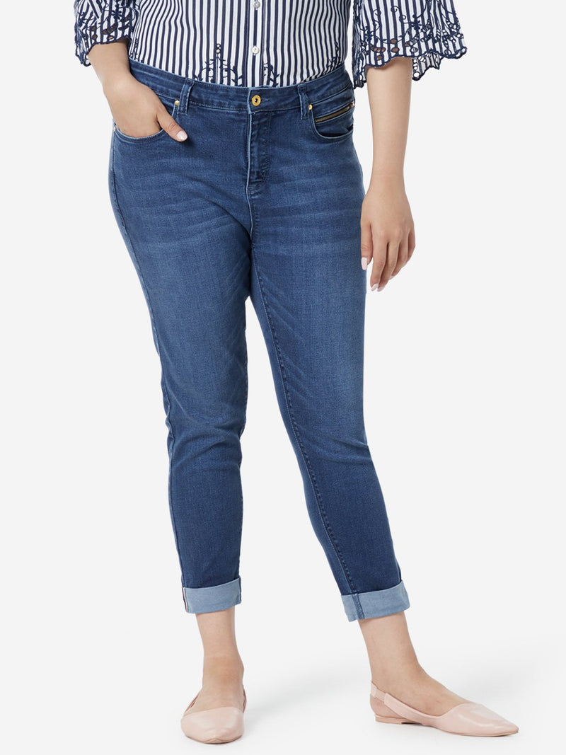 Gia Curve Blue Alegra Cropped Jeans
