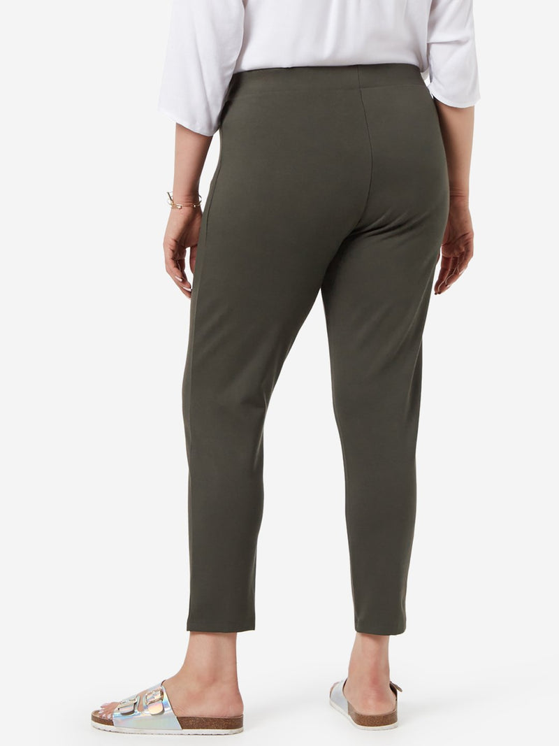 Gia Curve Olive Cropped Neo Ponte Pants