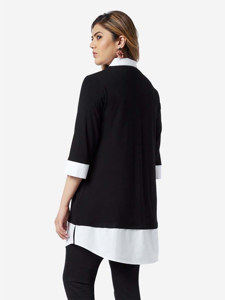 Gia Curve Black Misty Casual Shirt