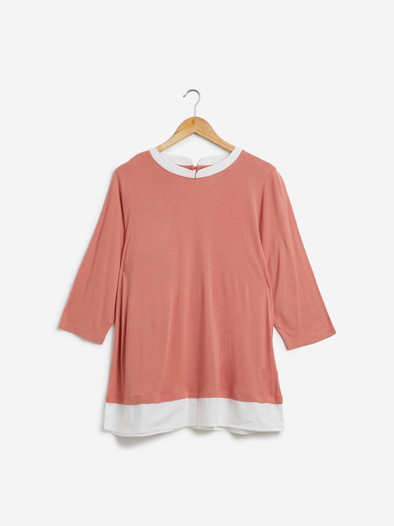 Gia Curves Peach Haze Top