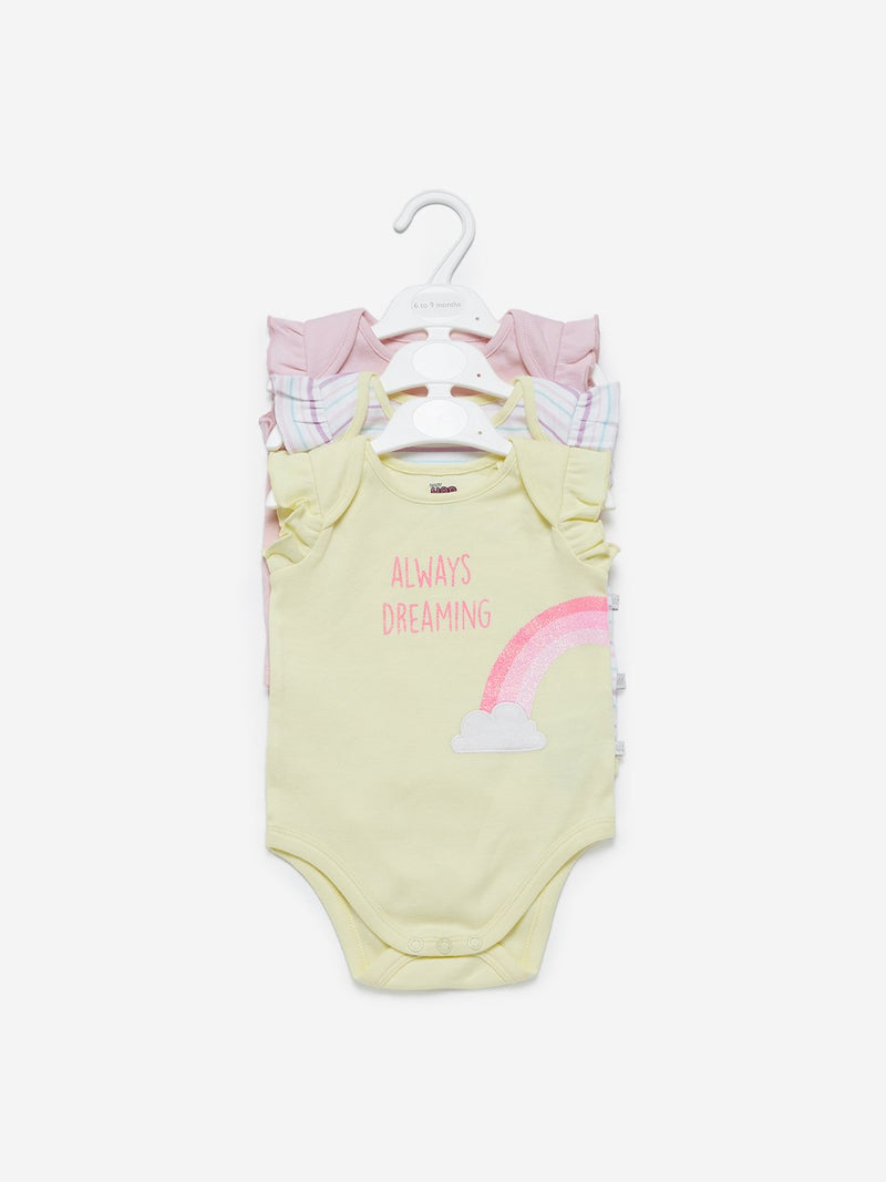 Baby HOP Multicolour Onesies Set Of Three