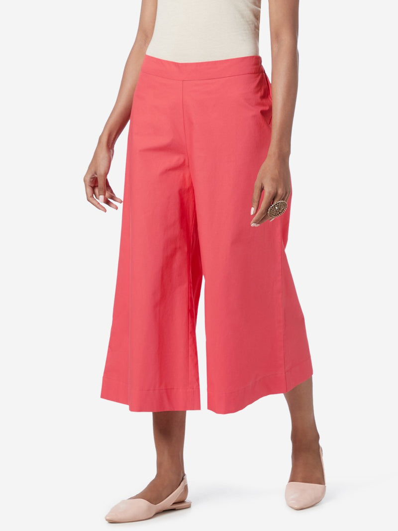 Utsa Coral Cropped Palazzos