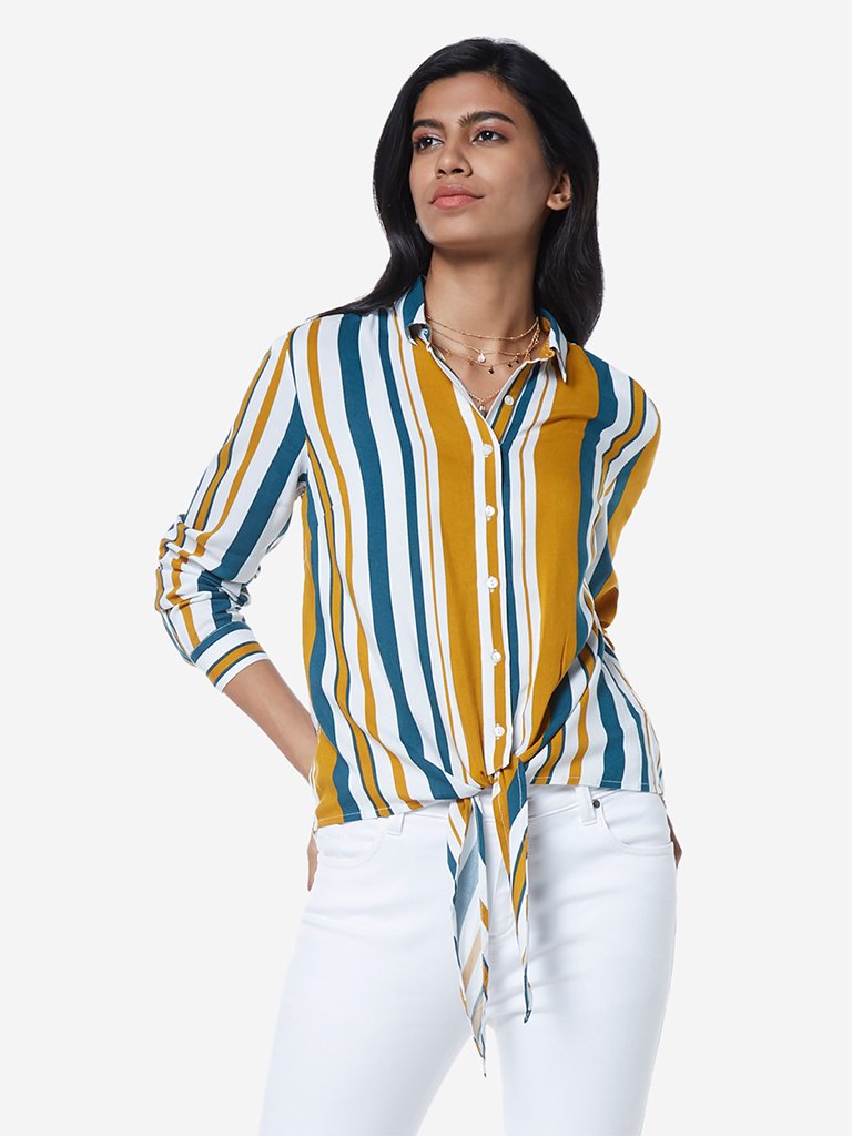 LOV Multicolour Striped Delana Casual Shirt