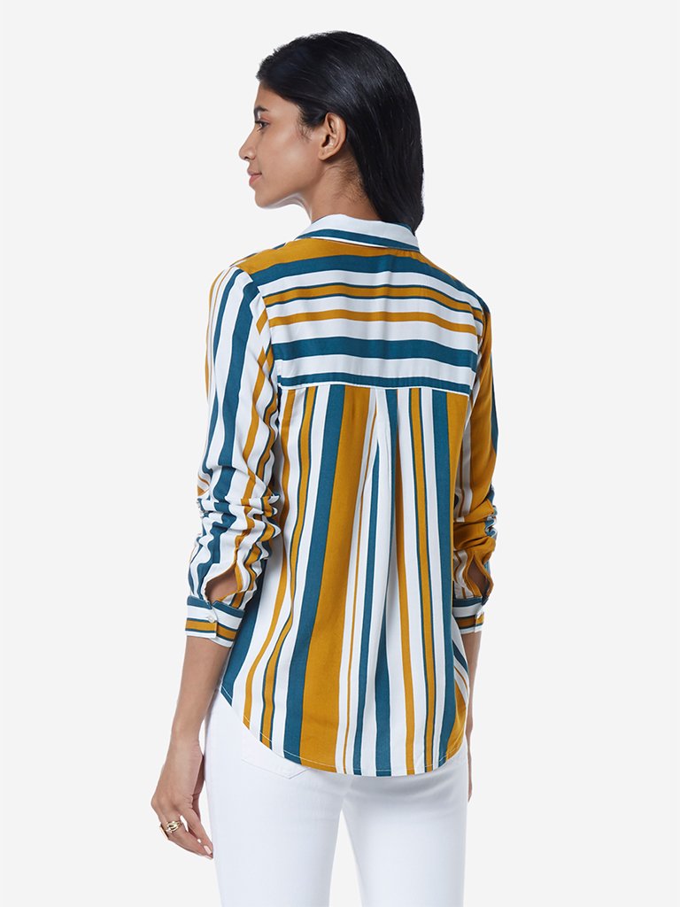 LOV Multicolour Striped Delana Casual Shirt