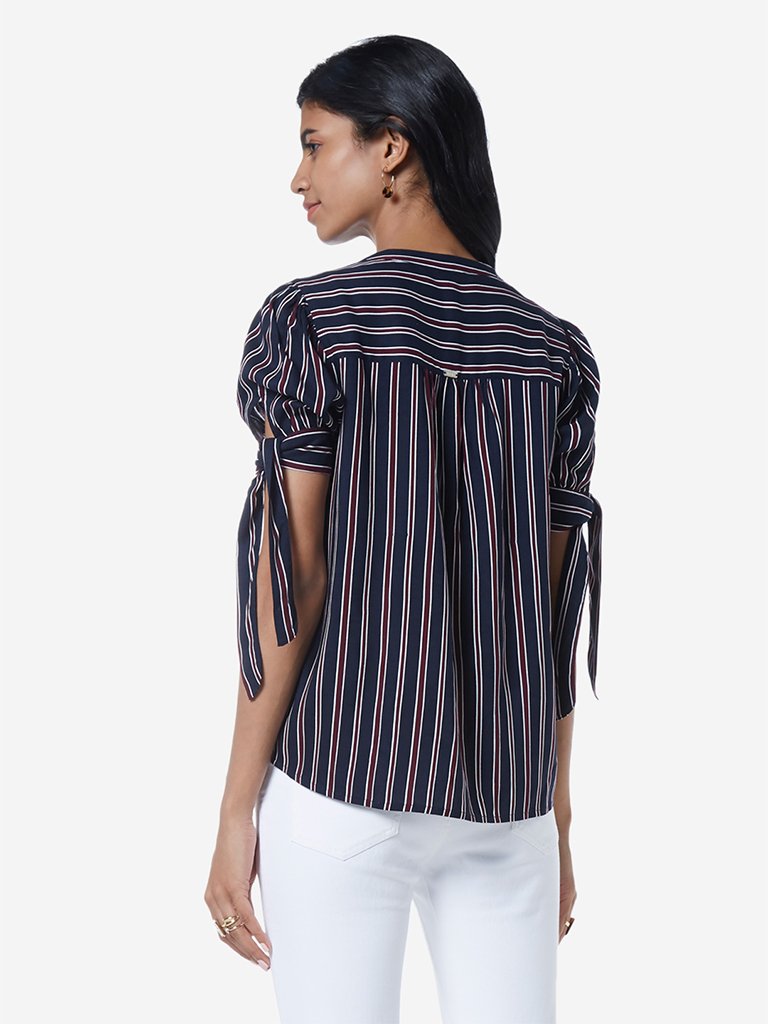 LOV Navy Striped Irene Top